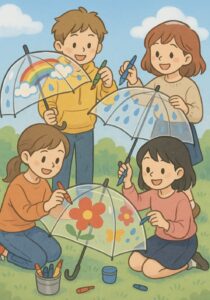 梅雨を楽しもう🌧オリジナル傘作り☔️✧*｡